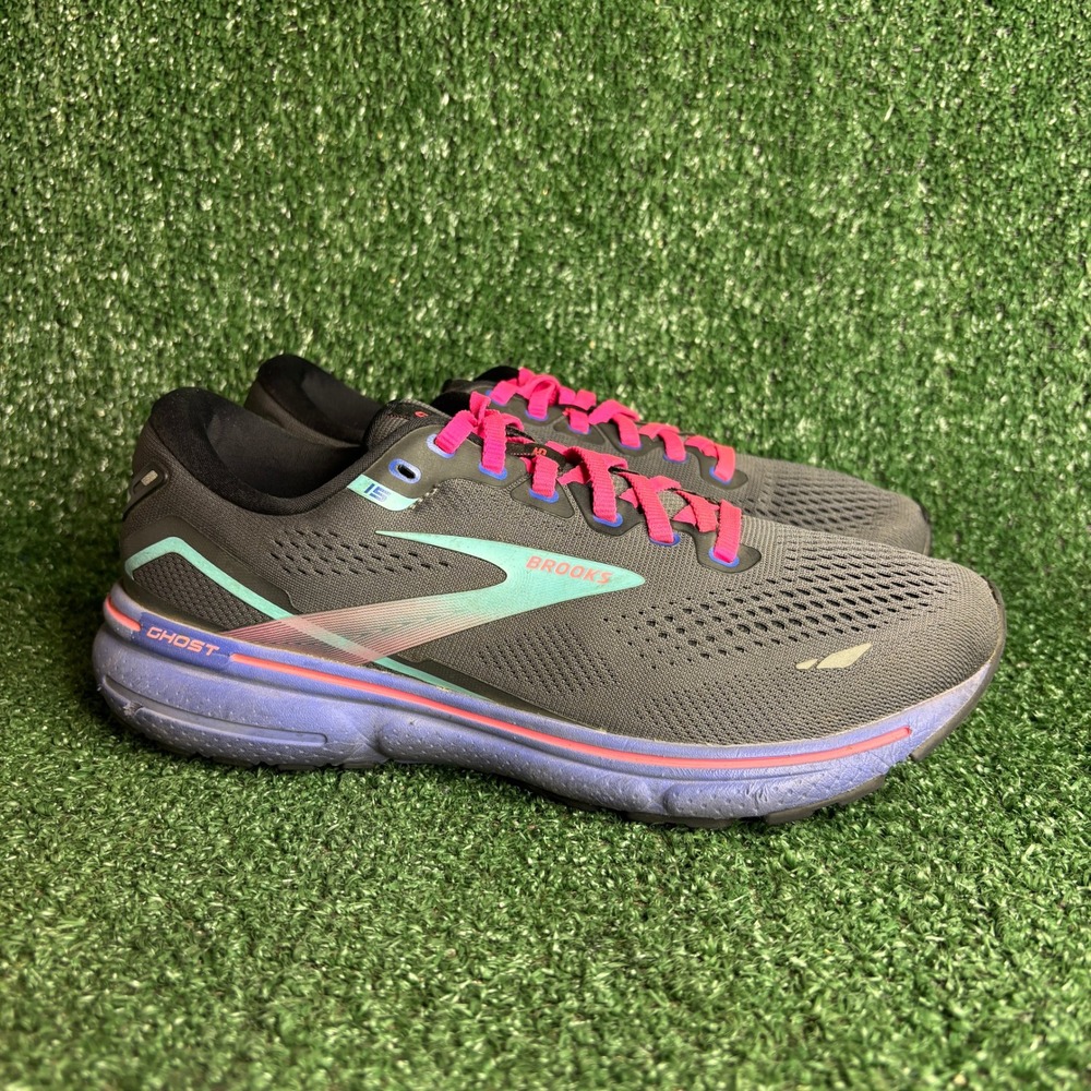 Brooks Ghost 15 Cushion Neutral Mesh Athletic Running Sneakers Grey Womens Sz 9B